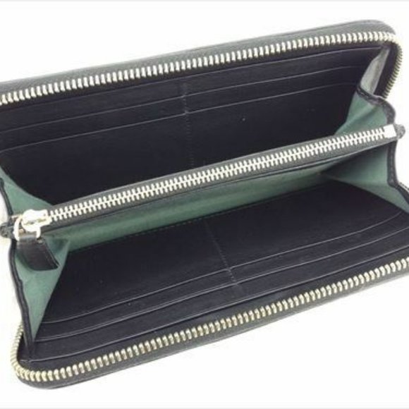 Authentic Bvlgari Wallet Purse Long Wallet Black leather Woman unisex - Picture 5 of 7